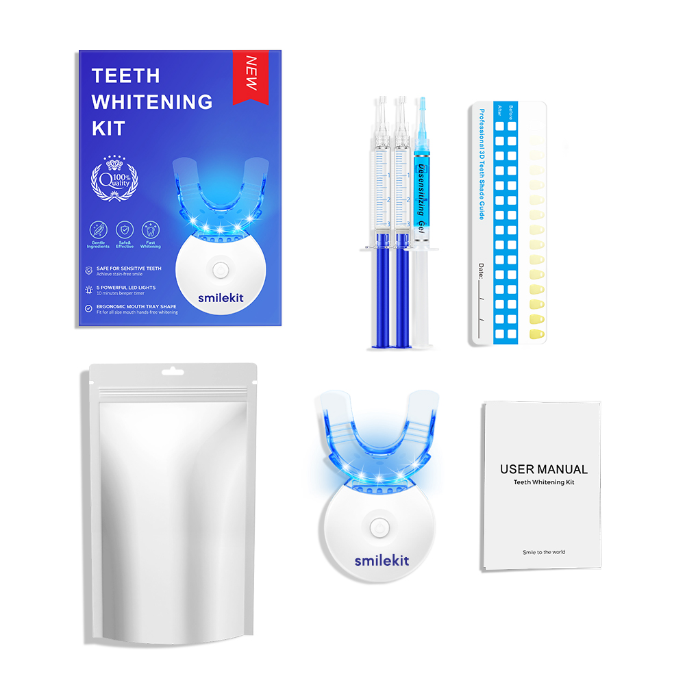 Teeth Whitening Led Kit - ชุดฟอกสีฟัน - เครื่องฟอกสีฟันไฟ LED 5X พร้อมคาร์บาไมด์เปอร์ออกไซด์