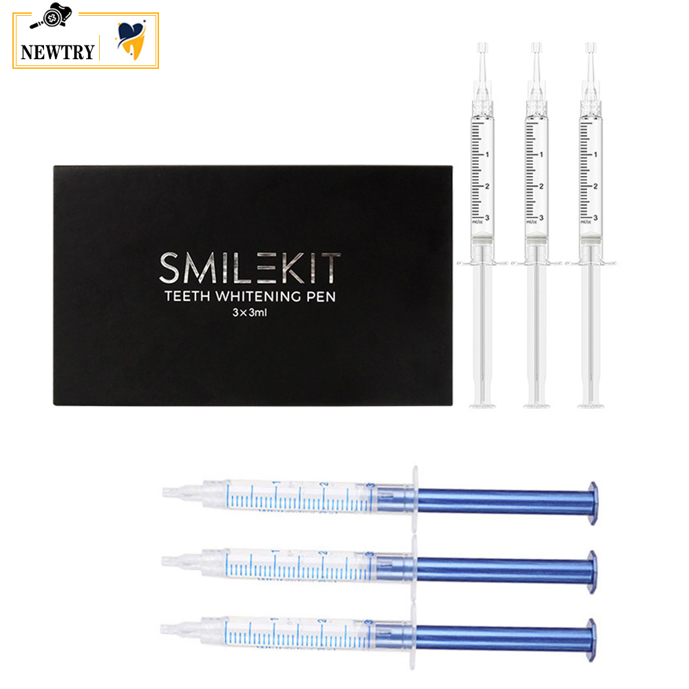 Teeth Whitening From Home - เจลฟอกสีฟันพร้อมกล่องของขวัญบูติกเข็มฉีดยาเจลคาร์บาไมด์44% เปอร์ออกไซด์ฟอกสีฟันน้ำยาทำความสะอาดช่องปากดูแลสุขอนามัยปากกาขาว