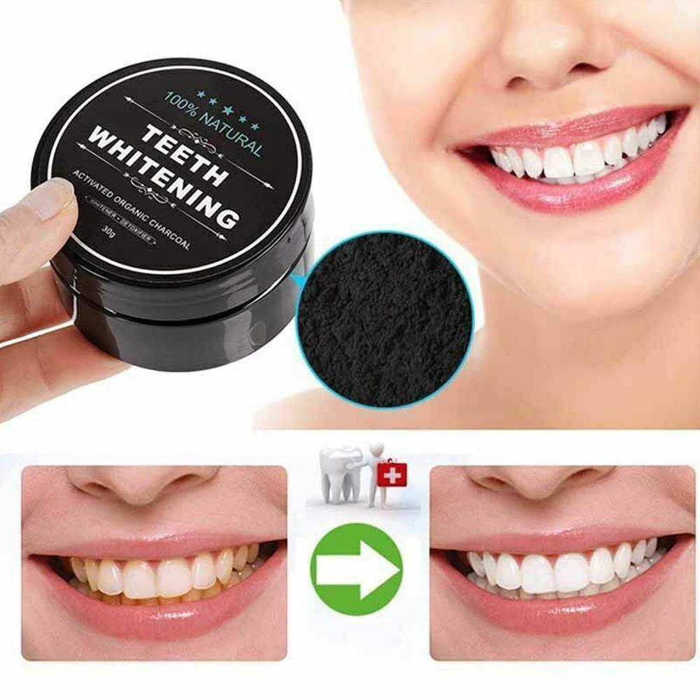 Whitening Powder Activated - ผงถ่านชาร์โคลออร์แกนิคสำหรับขัดฟัน ทำความสะอาด บำรุงฟัน ฟันขาวสะอาด ดูแลสุขภาพช่องปาก 30