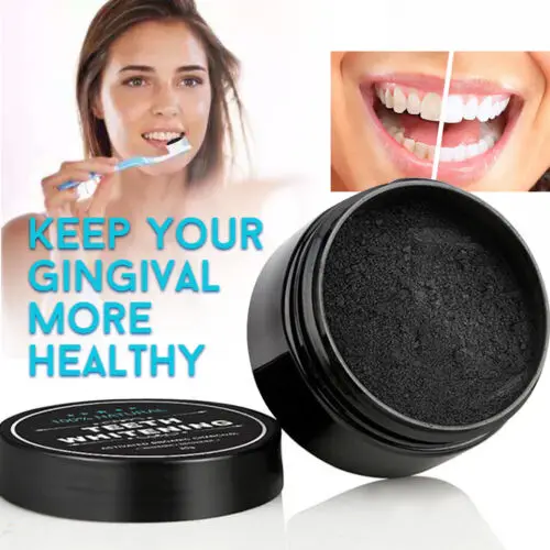 Whitening Powder Activated - ผงถ่านกัมมันต์สีขาวบรรจุฟอกสีฟัน30กรัมทำความสะอาดปากผงถ่านกัมมันต์พรีเมียม