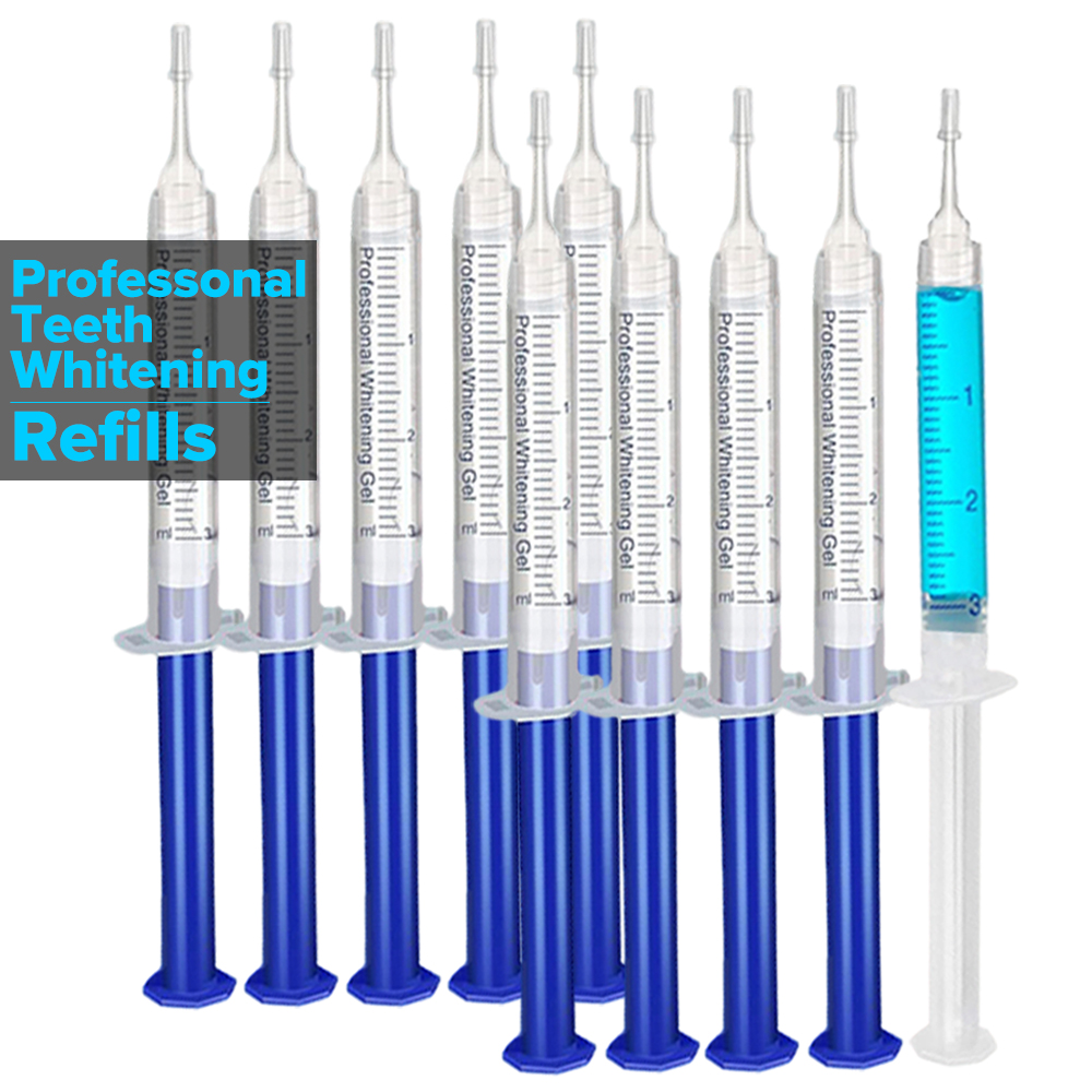 Teeth Whitening Led Kit - เจลฟอกสีฟันแบบเติม หลอดฉีดยาเจลฟอกสีฟัน สำหรับถาดใสแบบอินวิสไลน์ เกรดสำหรับทันตกรรม ชุดฟอกสีฟันขาว