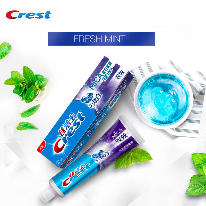 Teeth Whitening Naturally - Crest 3D MICA ยาสีฟันฟลูออไรด์ฟอกสีฟัน Double Effect