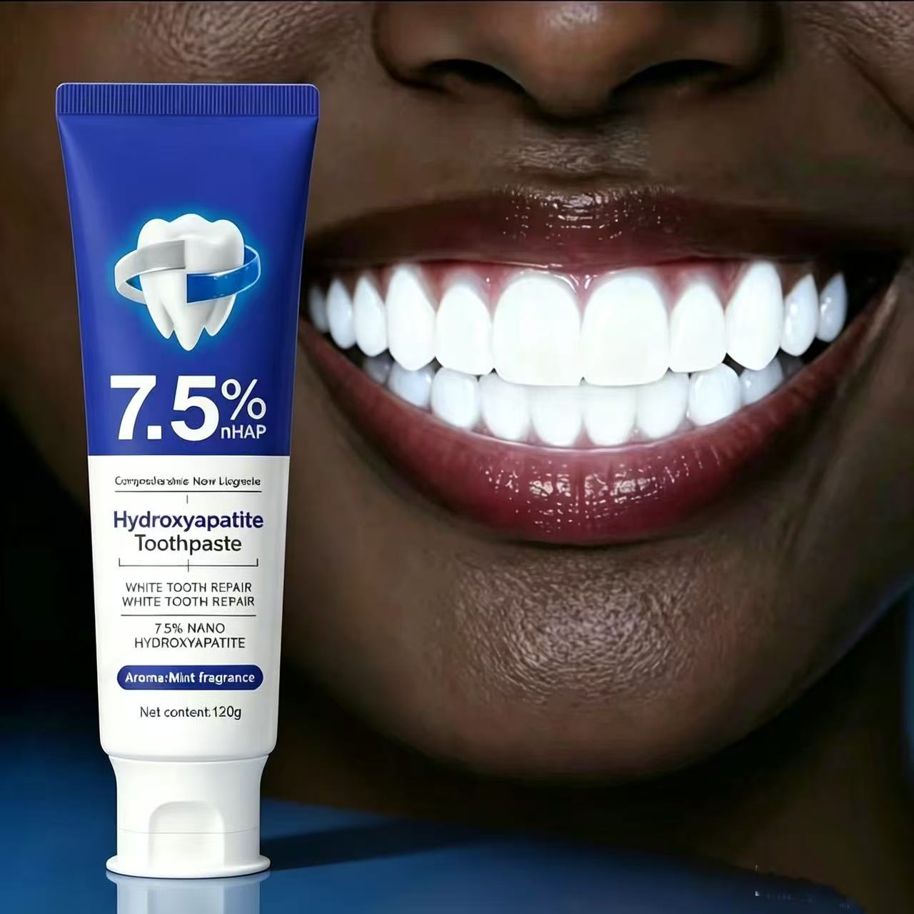 Teeth Whitening Toothpaste - 7.5%นาโนไฮดรอกซีอะพาไทต์ยาสีฟัน ขจัดคราบชา กาแฟ ปรับปรุงกลิ่นปาก ป้องกันฟันผุ ยาสีฟันไวท์เทนนิ่งฟันขาว