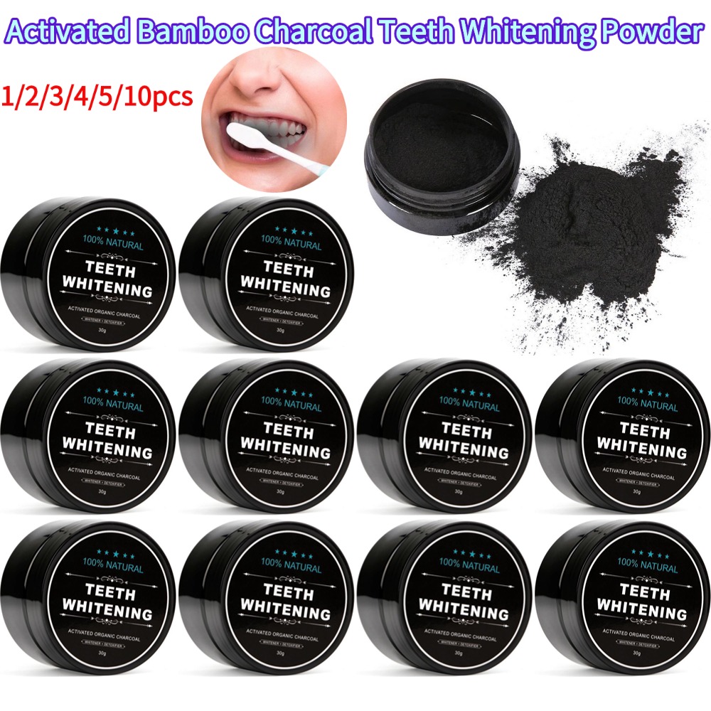 Whitening Powder Activated - ผงฟอกสีฟัน ถ่านไม้ไผ่ออร์แกนิคธรรมชาติ ขจัดคราบเหลือง ทำความสะอาดฟัน ให้ลมหายใจหอมสดชื่น ใช้ได้ทุกวัน
