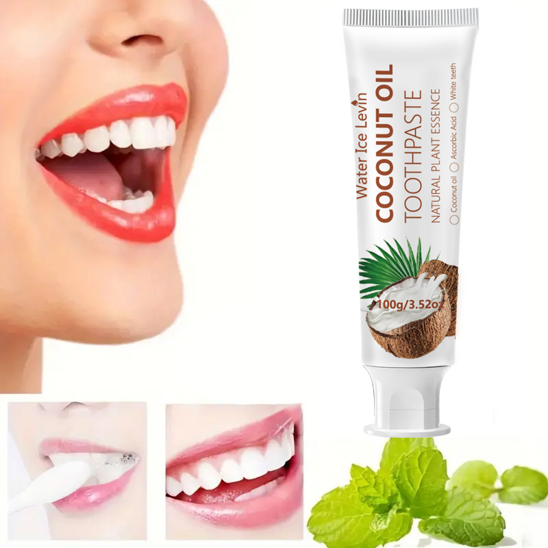 Teeth Whitening Naturally - ยาสีฟันน้ำมันมะพร้าว 100 กรัม สารสกัดจากพืชธรรมชาติ ฟันขาวสะอาด ลมหายใจสดชื่น