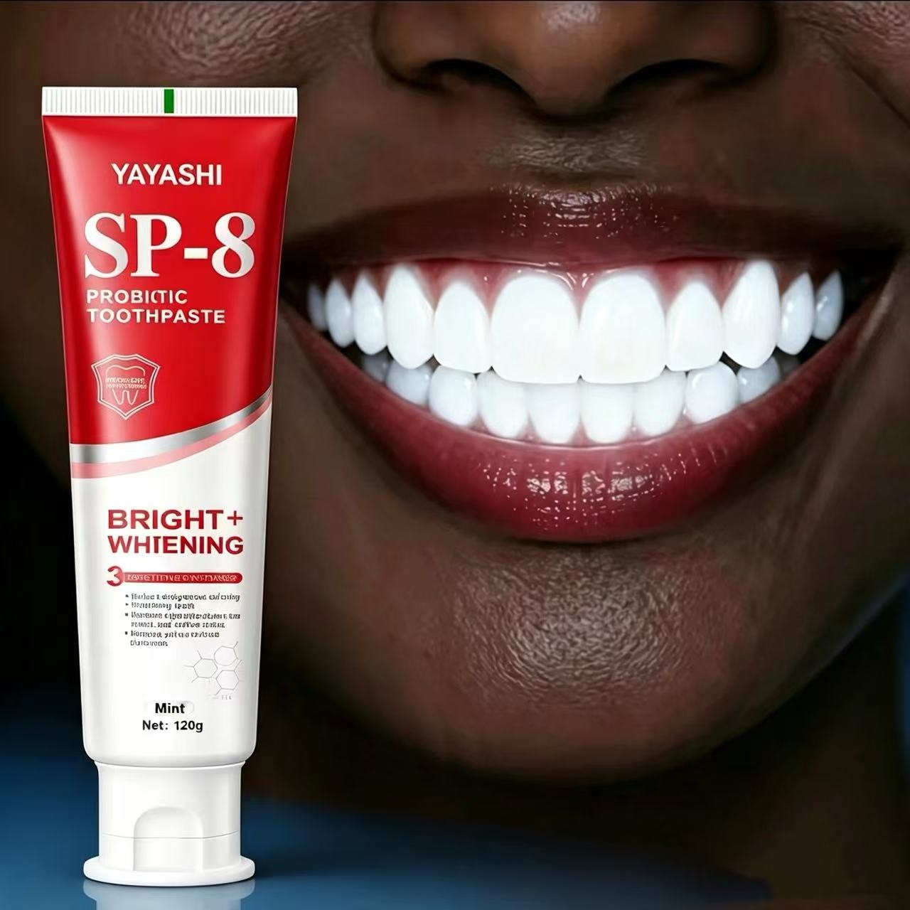 Teeth Whitening Toothpaste - ยาสีฟัน YAYASHI SP-8 โปรไบโอติก ช่วยฟันขาว ขจัดคราบ