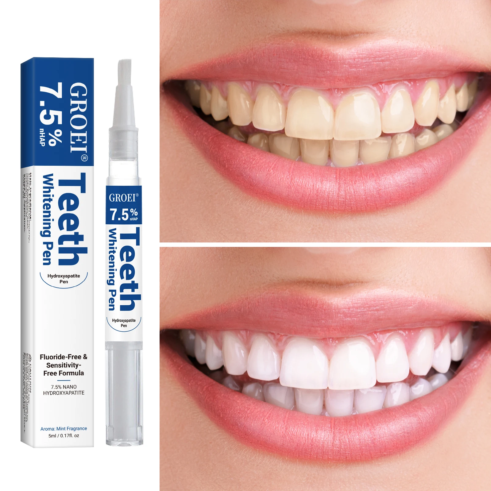 ปากกาฟอกสีฟันไฮดรอกซีอะพาไทต์  - Teeth Whitening From Home บทวิจารณ์และราคา