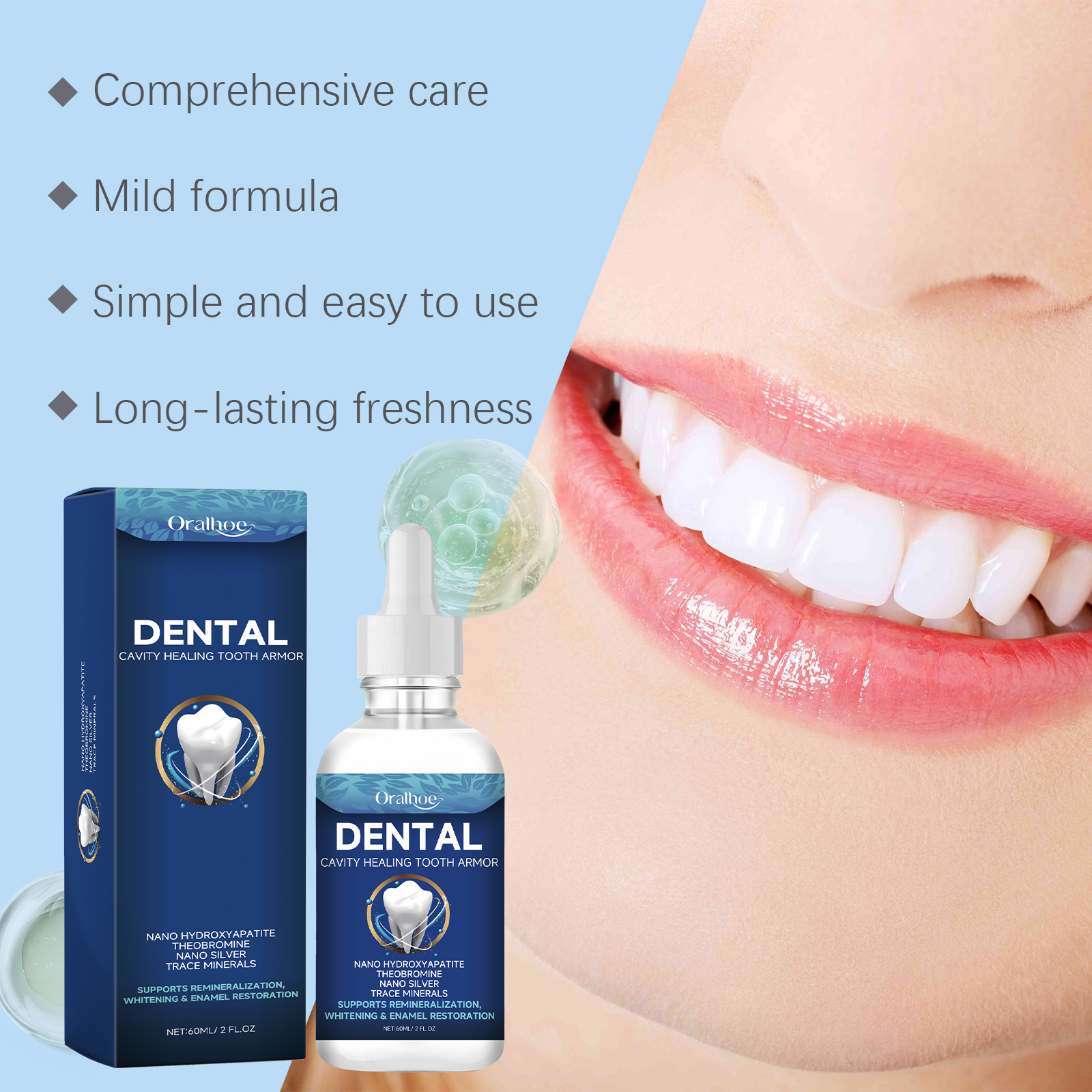 เซรั่มฟอกฟันขาว Oralhoe ขจัดคร - Teeth Whitening Naturally บทวิจารณ์และราคา