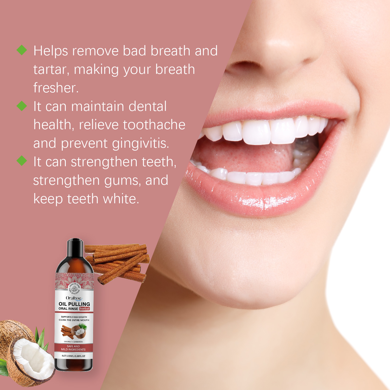 น้ํามันมะพร้าวดึงน้ํายาบ้วนปาก - Teeth Whitening With Coconut Oil บทวิจารณ์และราคา
