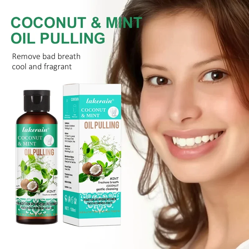น้ำยาบ้วนปากน้ำมันมะพร้าวมิ้นต - Teeth Whitening With Coconut Oil บทวิจารณ์และราคา