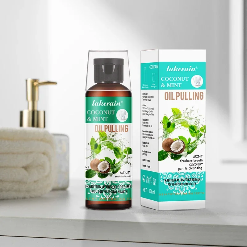 น้ำยาบ้วนปากน้ำมันมะพร้าวมิ้นต - Teeth Whitening With Coconut Oil บทวิจารณ์และราคา