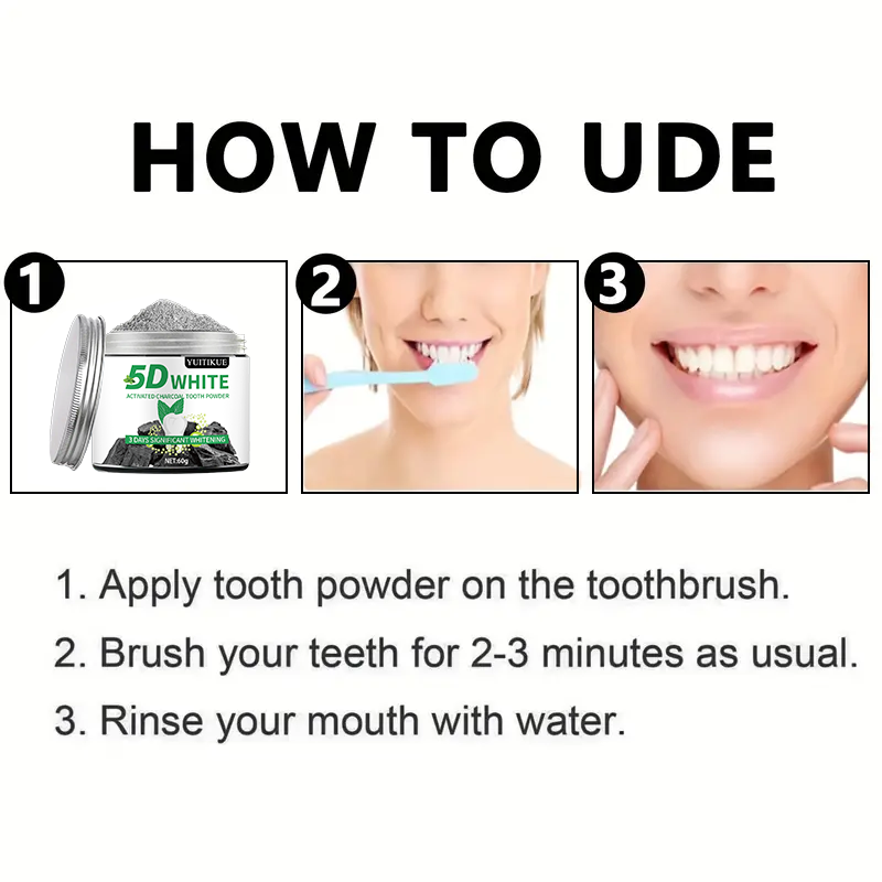 YUlTlKUE 5D ไวท์ แอคทิเวท ชาร์ - Whitening Powder Activated บทวิจารณ์และราคา