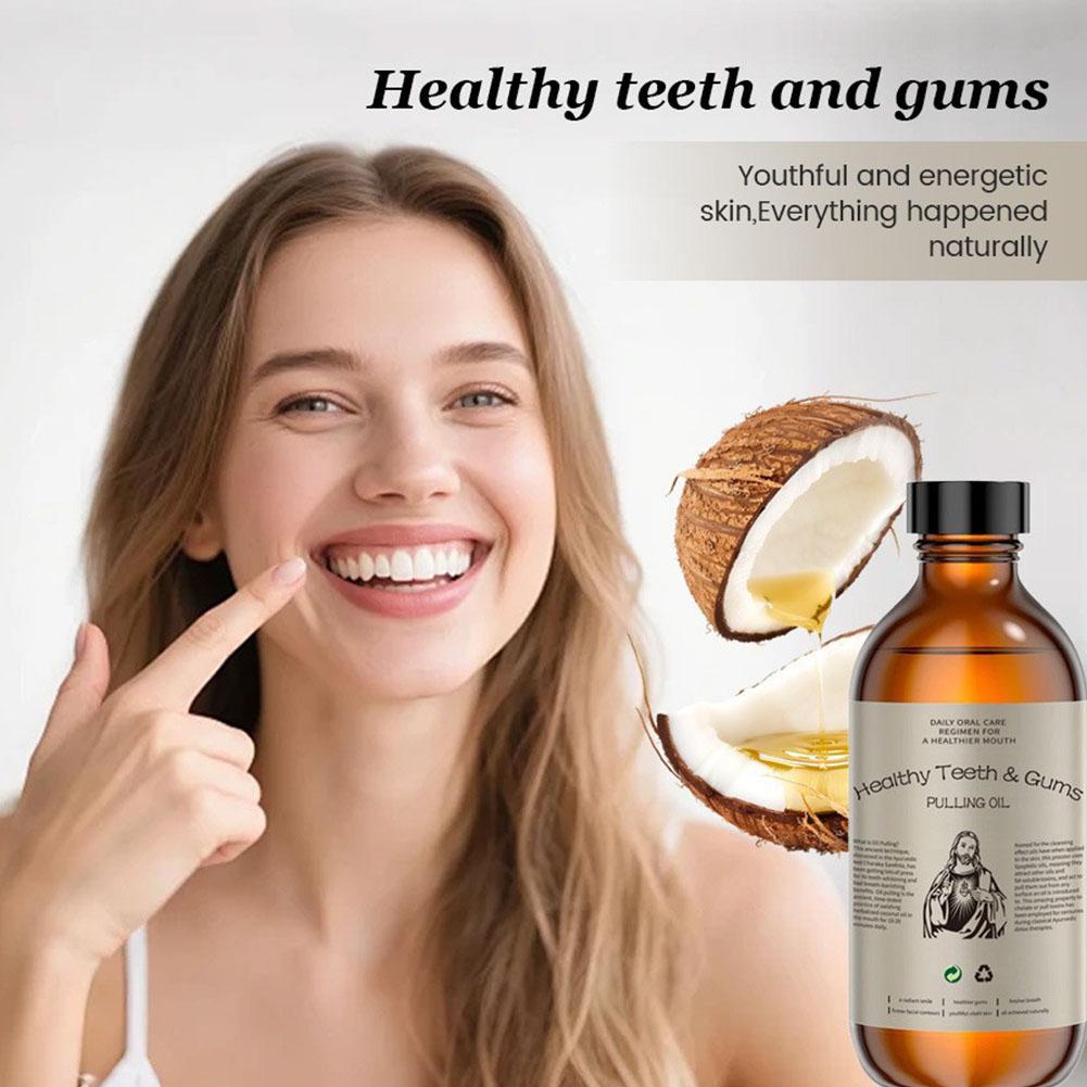 น้ำยาบ้วนปากสูตรน้ำมันมะพร้าวแ - Teeth Whitening With Coconut Oil บทวิจารณ์และราคา