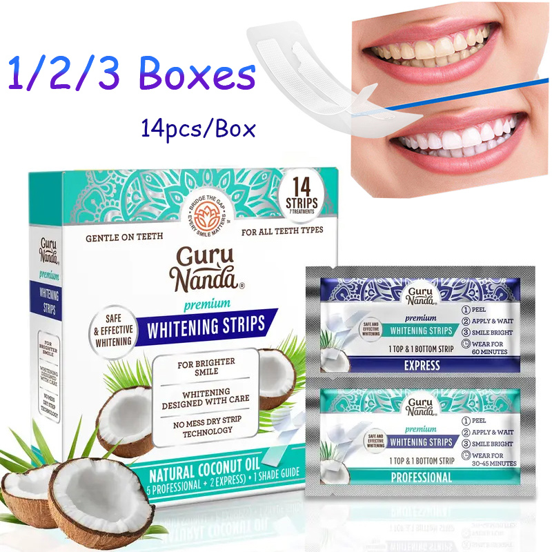 แผ่นฟอกฟันขาวน้ำมันมะพร้าว 14  - Teeth Whitening With Coconut Oil บทวิจารณ์และราคา