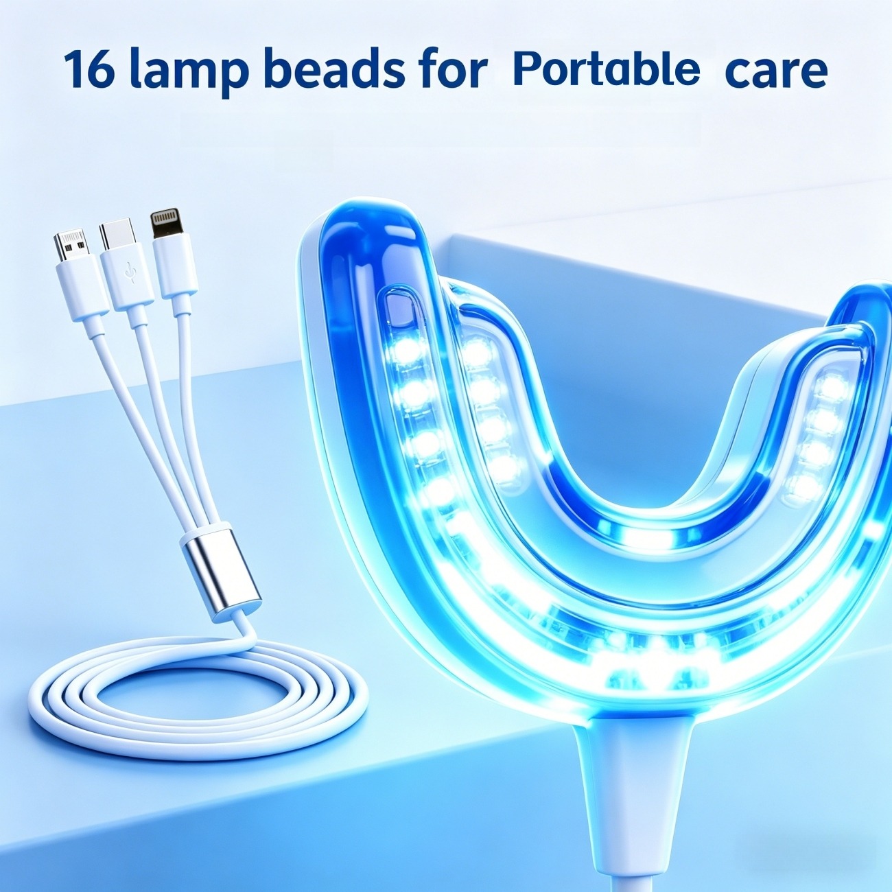 ชุดฟอกสีฟันแบบพกพา LED สำหรับท - Teeth Whitening Led Kit บทวิจารณ์และราคา