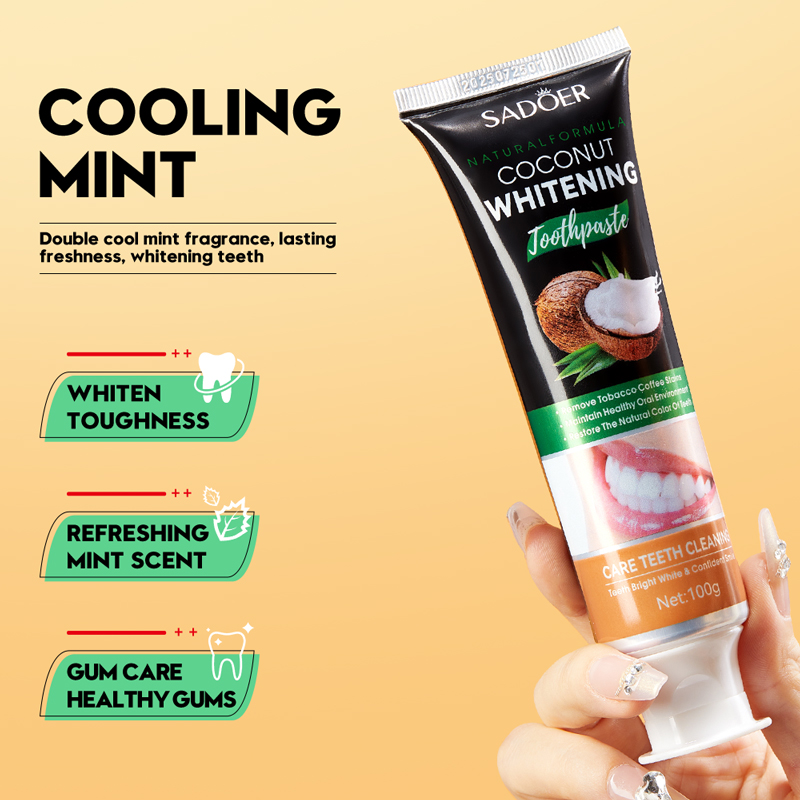 SADOER ยาสีฟันน้ํามันมะพร้าว,  - Teeth Whitening With Coconut Oil บทวิจารณ์และราคา