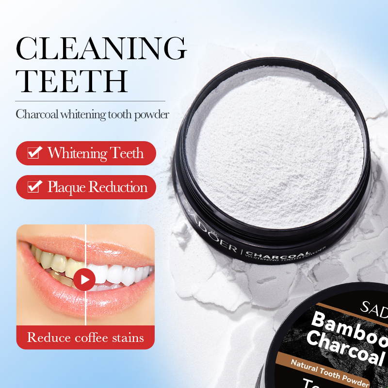 ผงฟอกฟันขาวด้วยถ่านไม้ไผ่ ช่วย - Whitening Powder Activated บทวิจารณ์และราคา