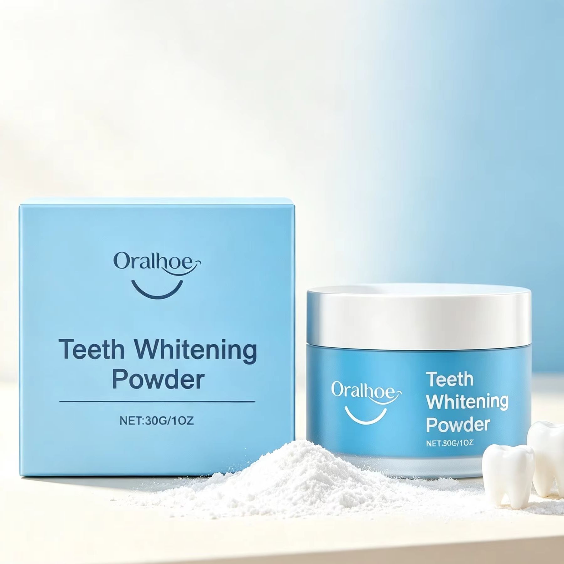 ผงแปรงฟัน Oralhoe สำหรับขจัดคร - Teeth Whitening From Home บทวิจารณ์และราคา