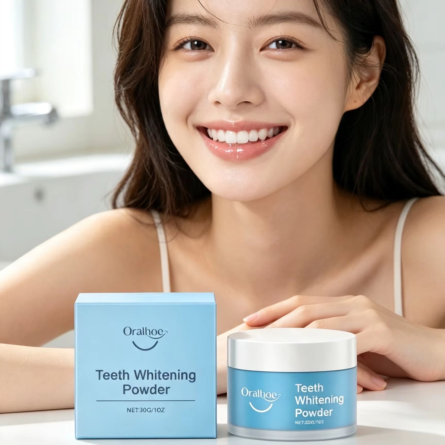 ผงแปรงฟัน Oralhoe สำหรับขจัดคร - Teeth Whitening From Home บทวิจารณ์และราคา