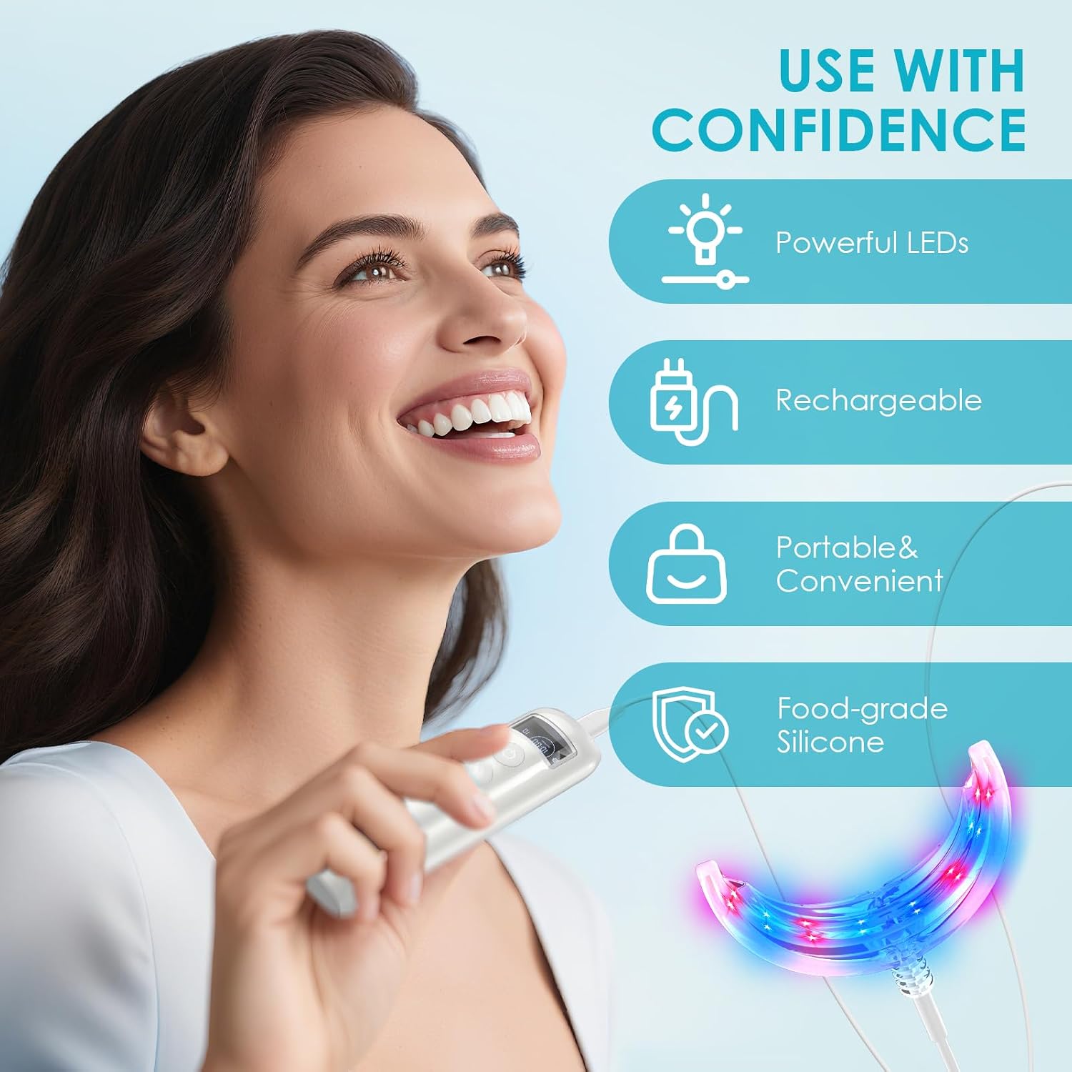 เครื่องเร่งฟอกสีฟัน 16 LED แสง - Teeth Whitening Led Kit บทวิจารณ์และราคา