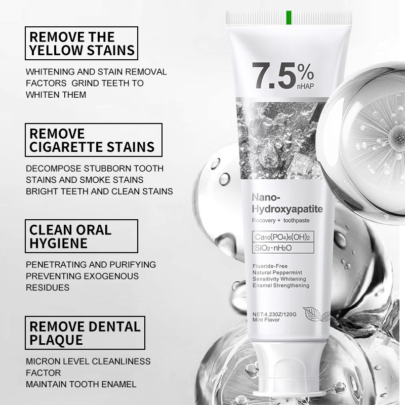 7.5% ไฮดรอกซีอะพาไทต์ โปรไบโอต - Teeth Whitening Toothpaste บทวิจารณ์และราคา