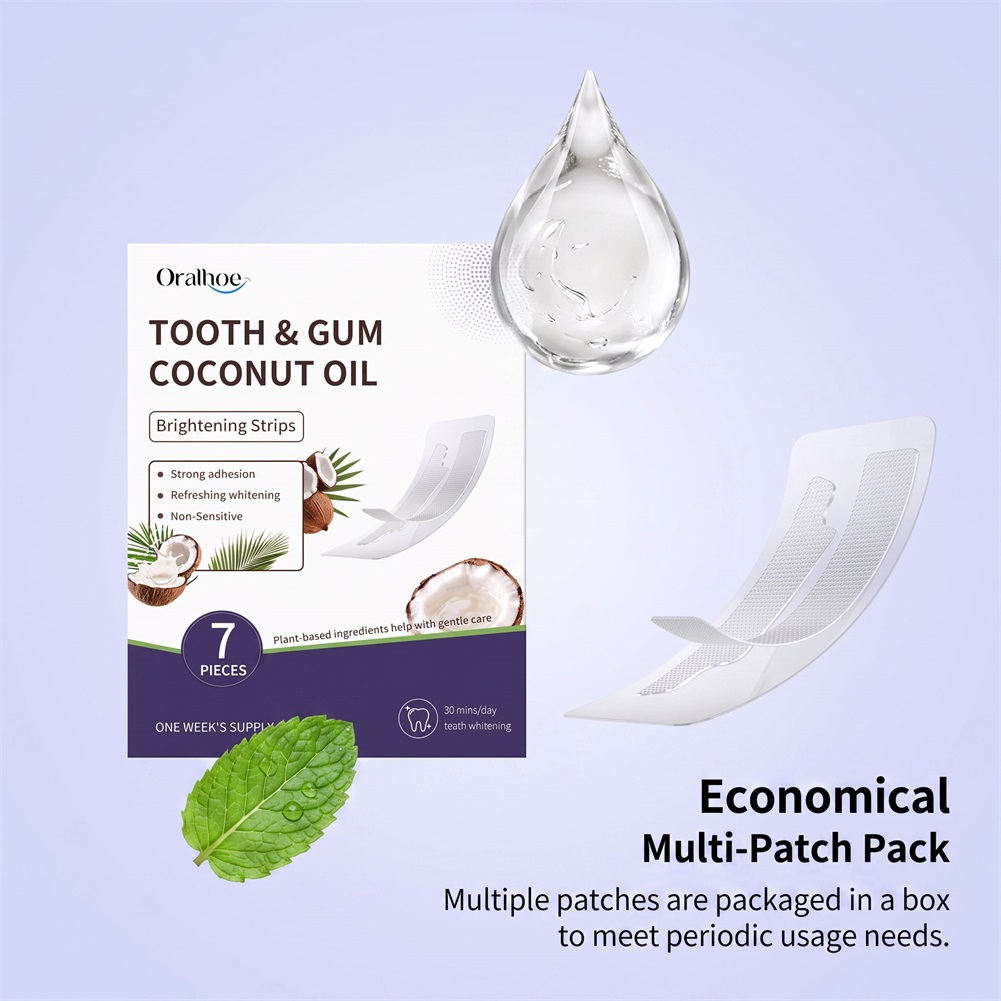 แผ่นฟอกฟันขาว 7 ชิ้น ผสมน้ำมัน - Teeth Whitening With Coconut Oil บทวิจารณ์และราคา