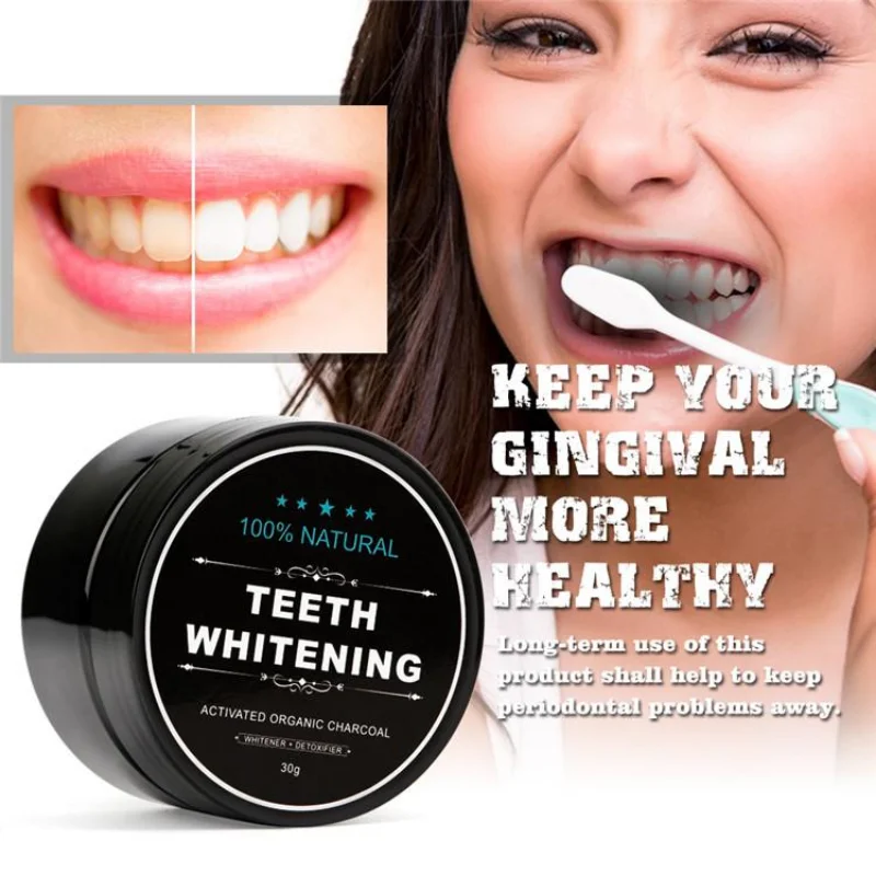 ผงถ่านชาร์โคลสำหรับฟอกฟัน เกรด - Whitening Powder Activated บทวิจารณ์และราคา