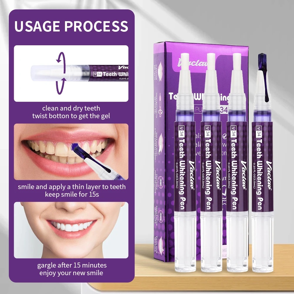 วาคลาฟ V34 ปากกาเจลฟอกสีฟันสีม - Teeth Whitening From Home บทวิจารณ์และราคา